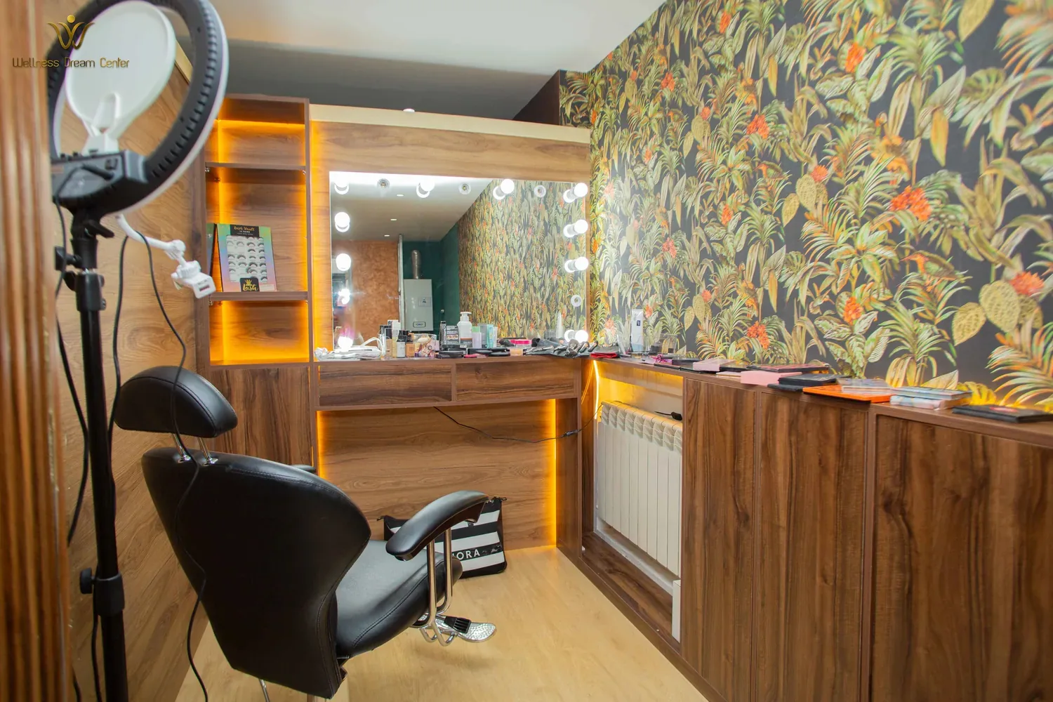 Studio maquillage a la ring light